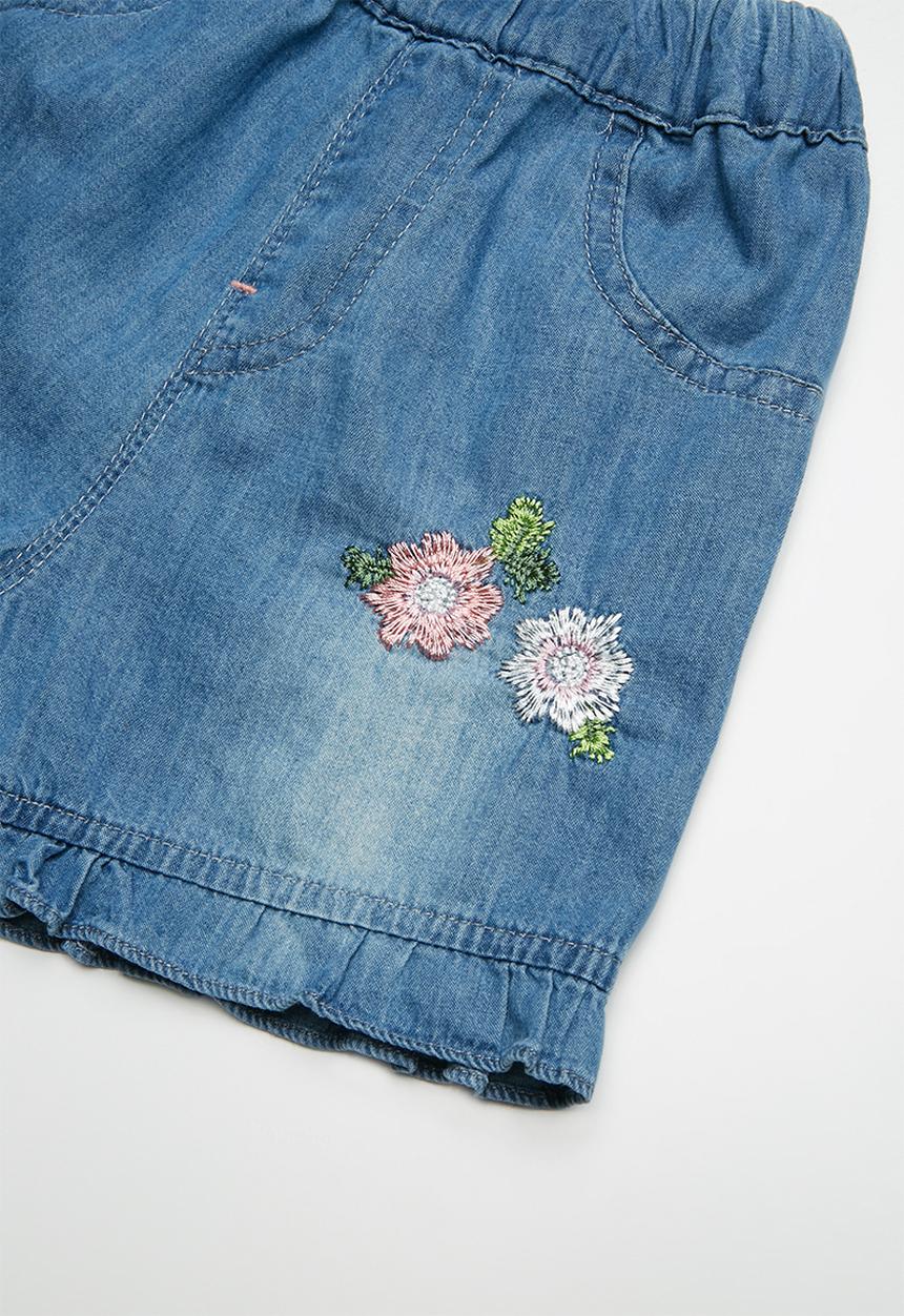 Pop Candy - Printed denim shorts - blue
