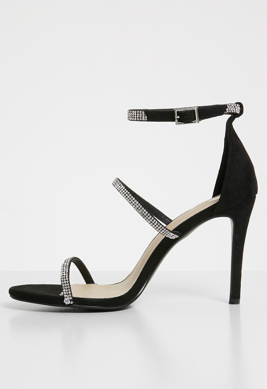 Footwork - Diamante heel - black