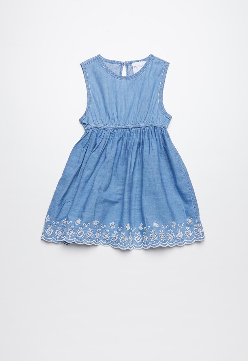 Pop Candy - Denim sleeveless dress - blue