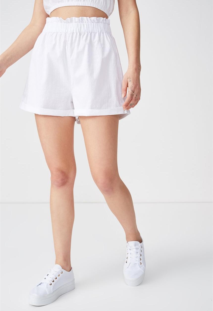 Cotton On - Maisy paper bag short - white