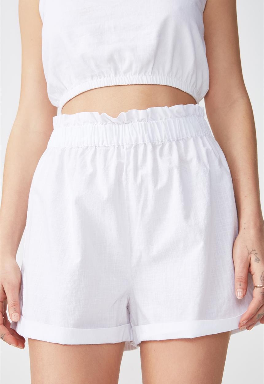 Cotton On - Maisy paper bag short - white