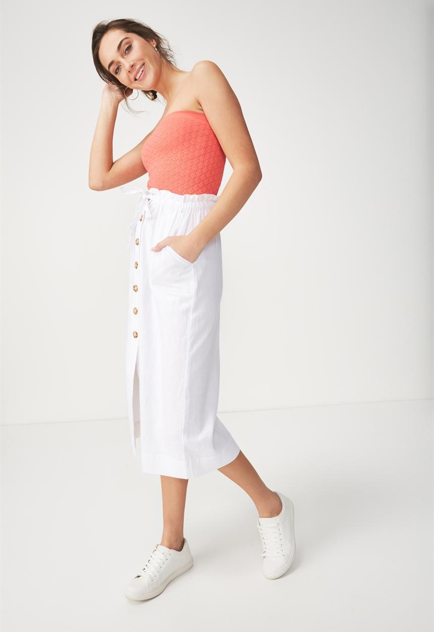 Cotton On - Siobhan seam free jacuard tube top - coral 