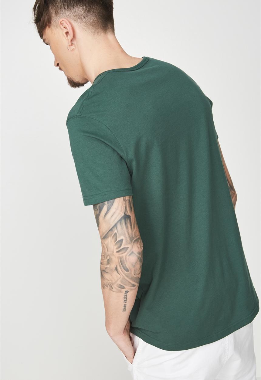 Cotton On - Essential henley tee -  green
