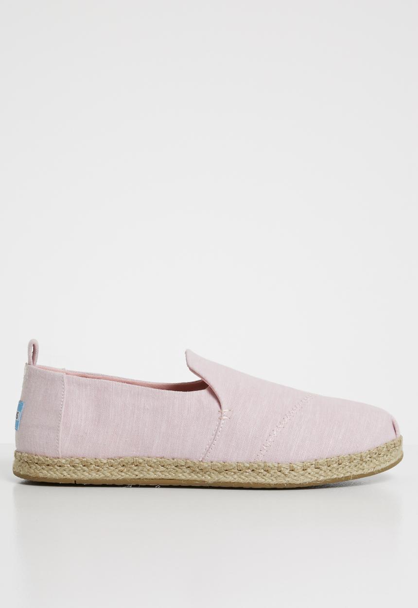 Toms - Blossom slub chambray women's deconstructed alpargatas - pink 
