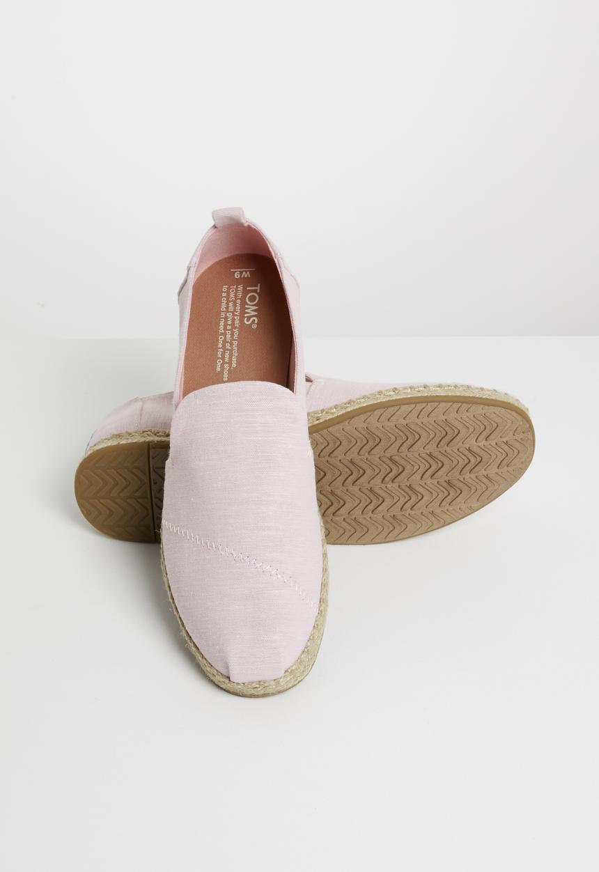 Toms - Blossom slub chambray women's deconstructed alpargatas - pink 