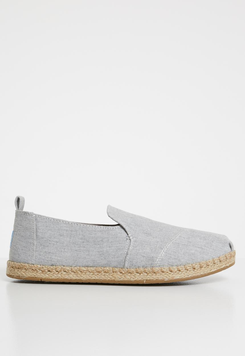 Toms - Drizzle slub chambray women's deconstructed alpargatas - grey 