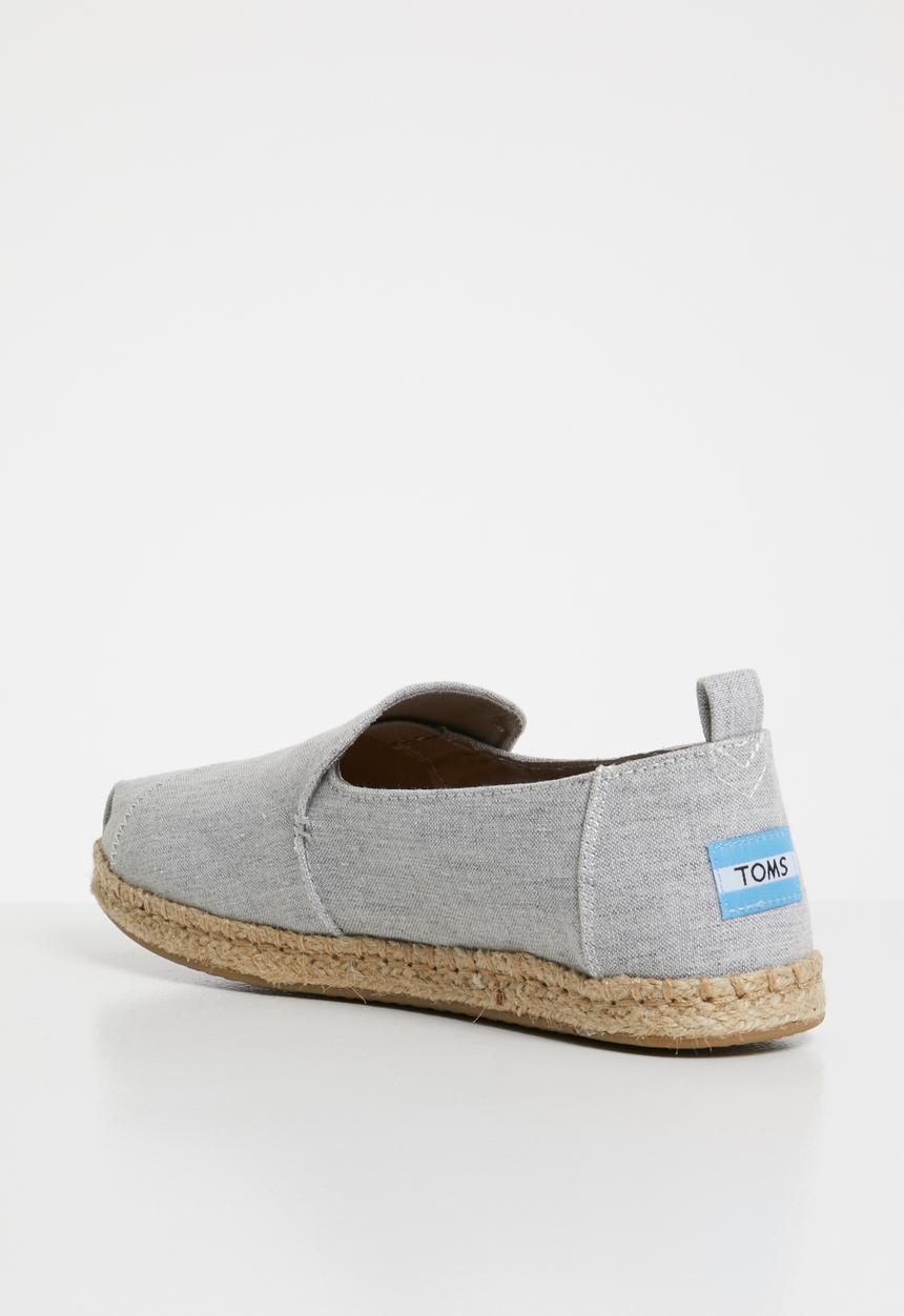 Toms - Drizzle slub chambray women's deconstructed alpargatas - grey 