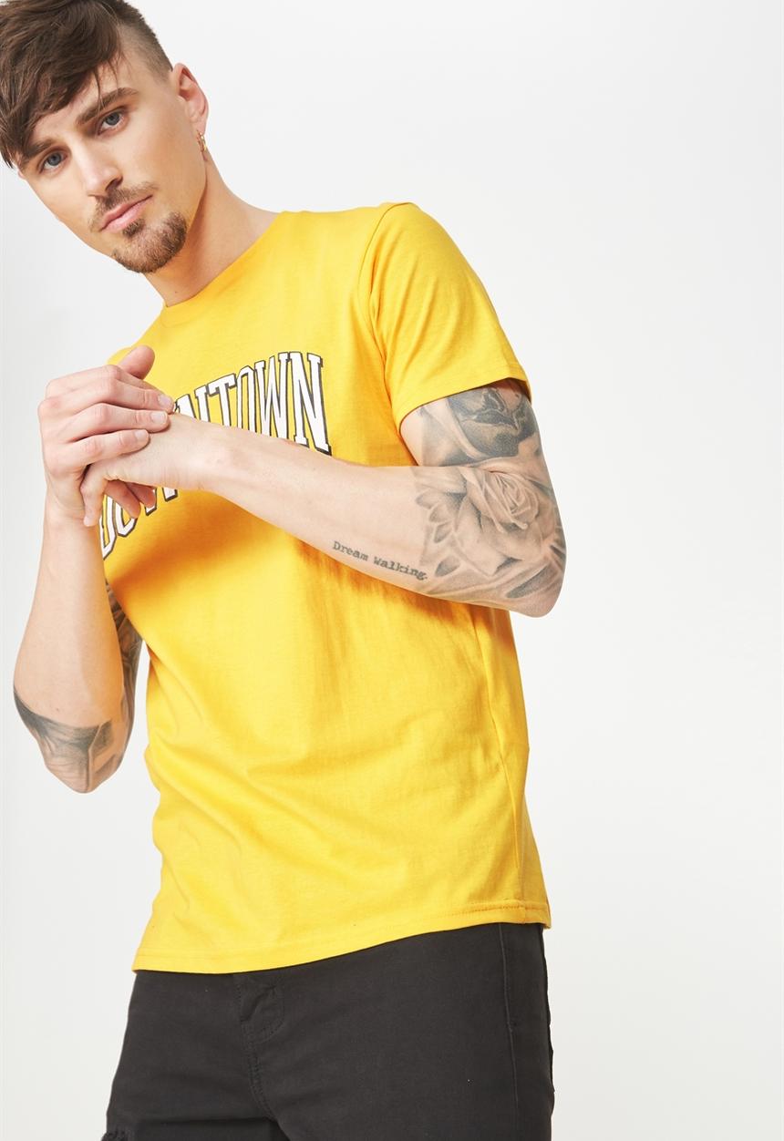Cotton On - Active graphic tee -  yellow