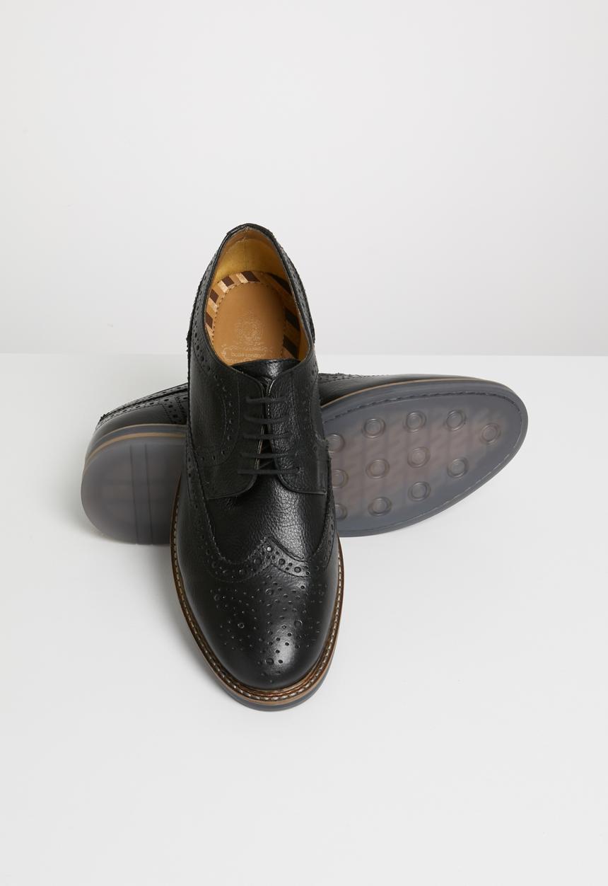 Base London - Turner leather brogue - black