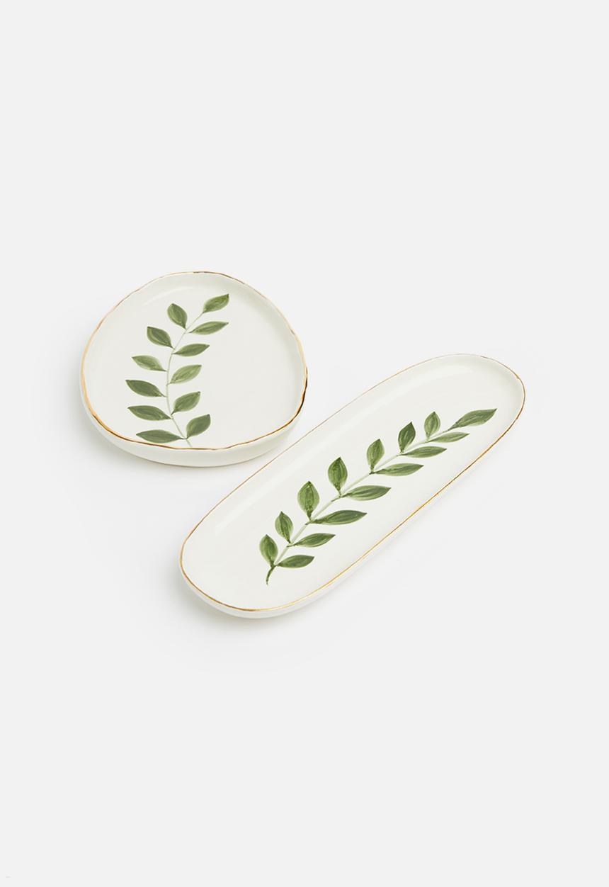 Urchin Art - Leaf trinket tray - oblong