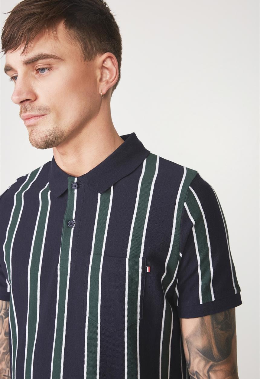 Cotton On - Icon polo - green & navy 