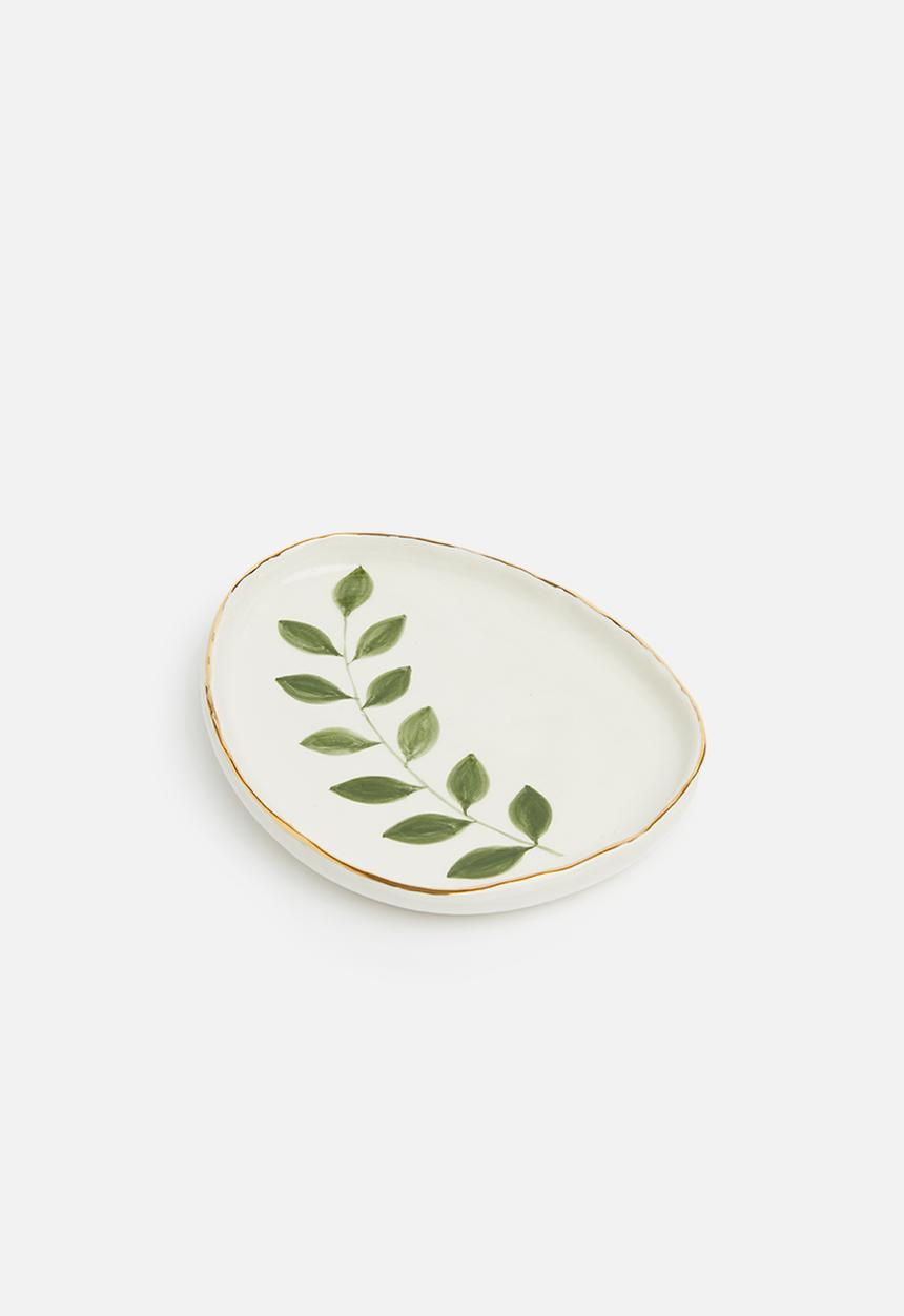 Urchin Art - Leaf trinket tray - oval