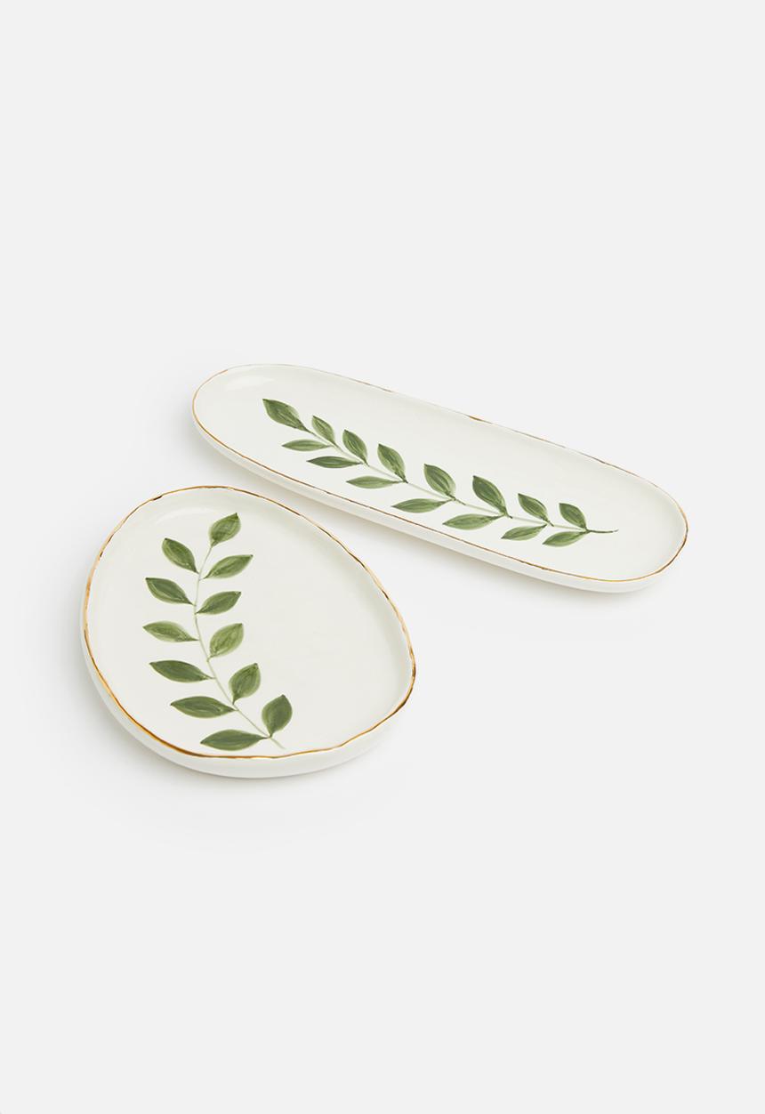 Urchin Art - Leaf trinket tray - oval