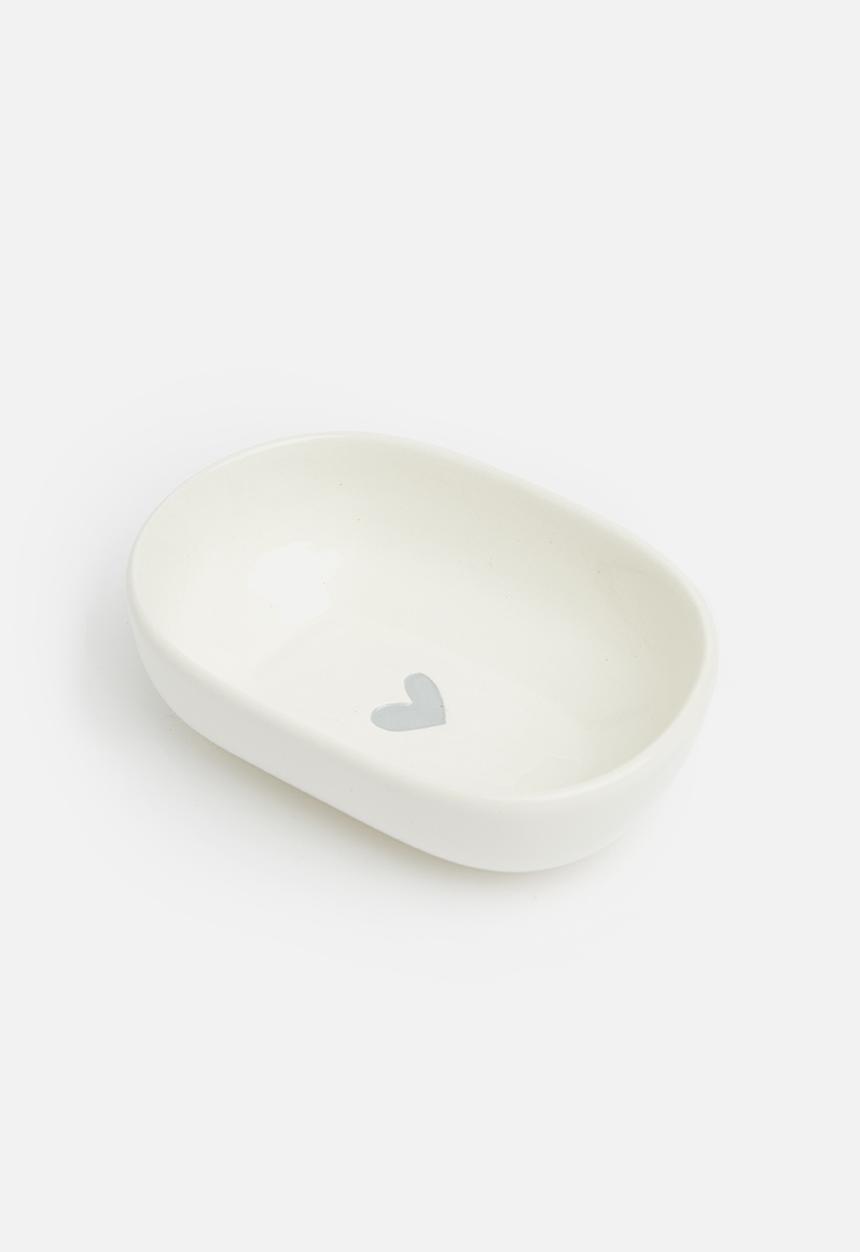 Urchin Art - Trinket bowl - grey heart