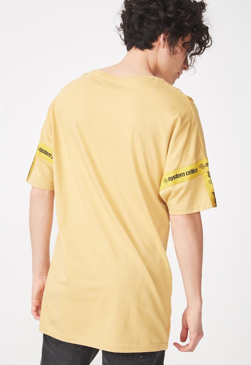Cotton On - Drop shoulder longline tee - yellow