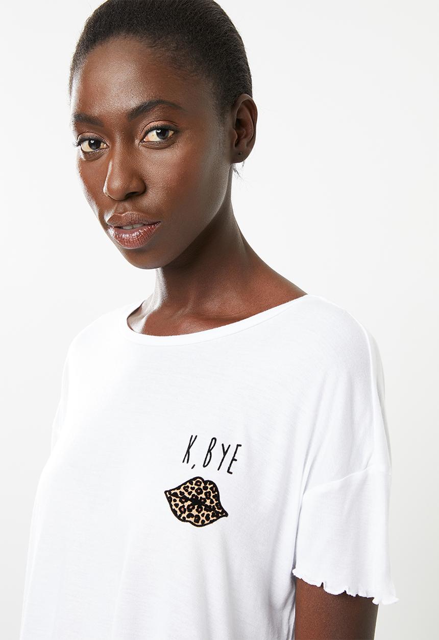 New Look - K bye animal pyjama short set - brown & white