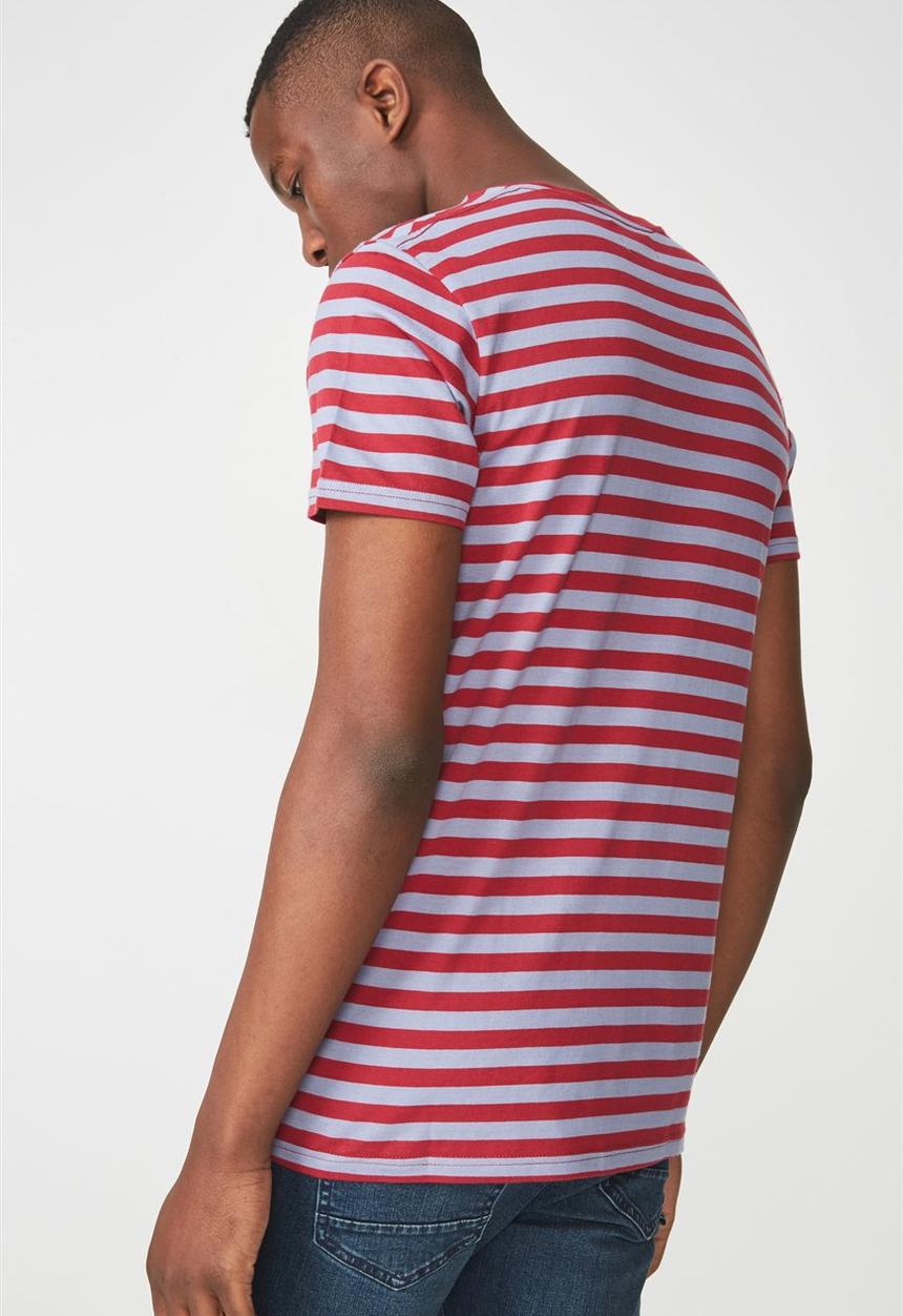 Cotton On - Tbar premium crew neck tee - red & purple 