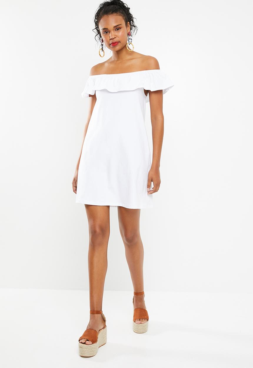 Superbalist - White bardot dress - white