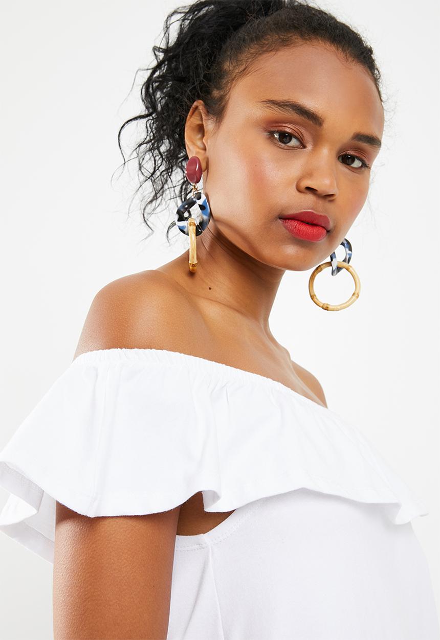 Superbalist - White bardot dress - white