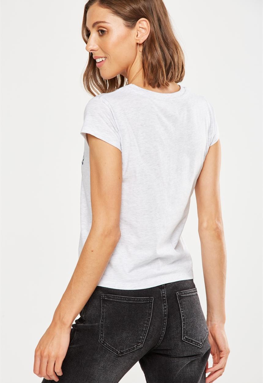 Cotton On - Tbar friends graphic tee - silver 