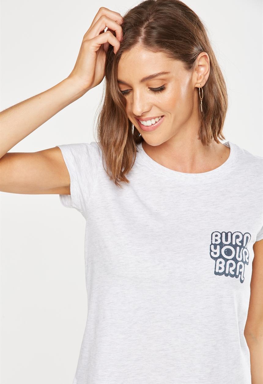 Cotton On - Tbar friends graphic tee - silver 