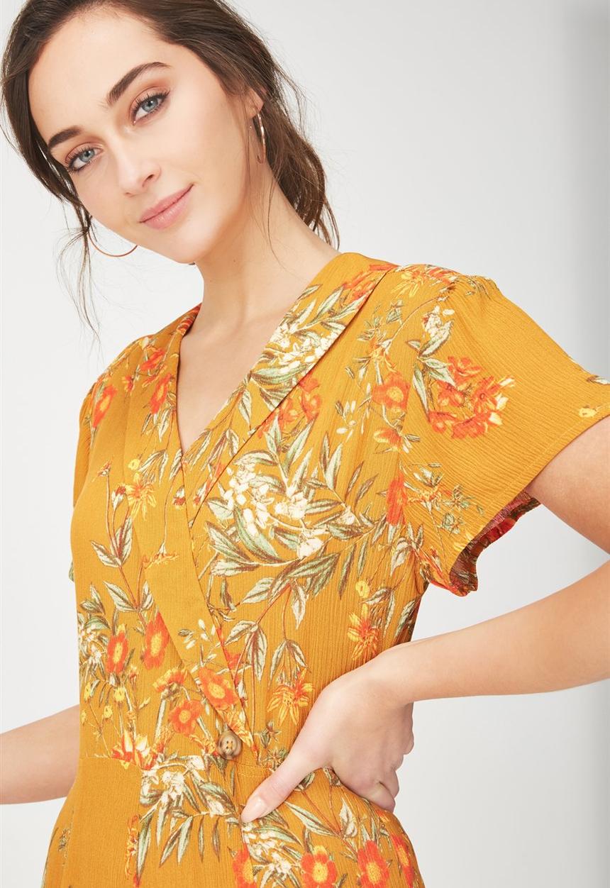 Cotton On - Woven jordy  jumpsuit - gold