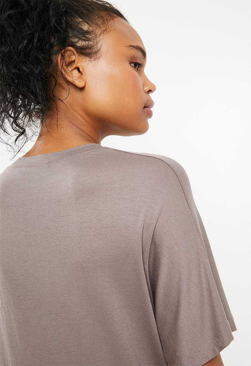 Superbalist - T-shirt with gather detail - beige