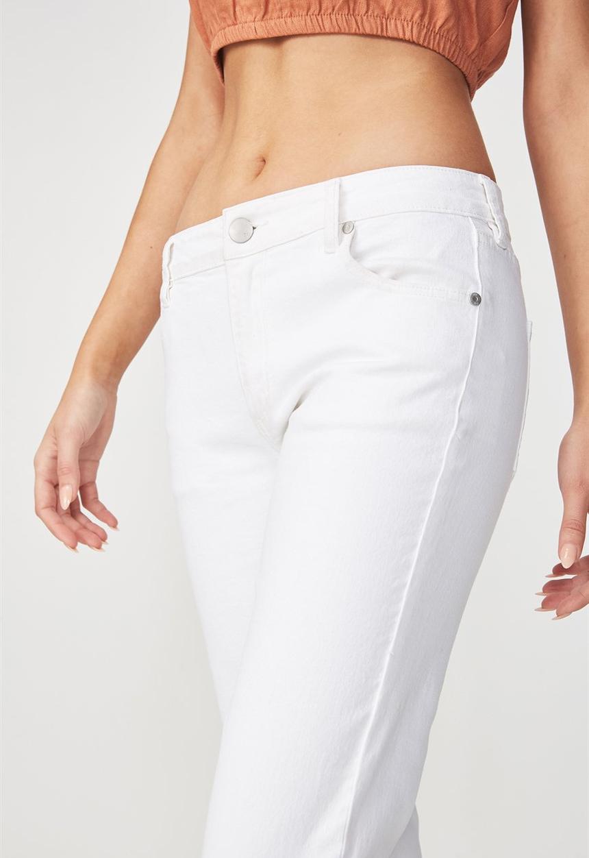 Cotton On - Mid rise straight  jeans - white