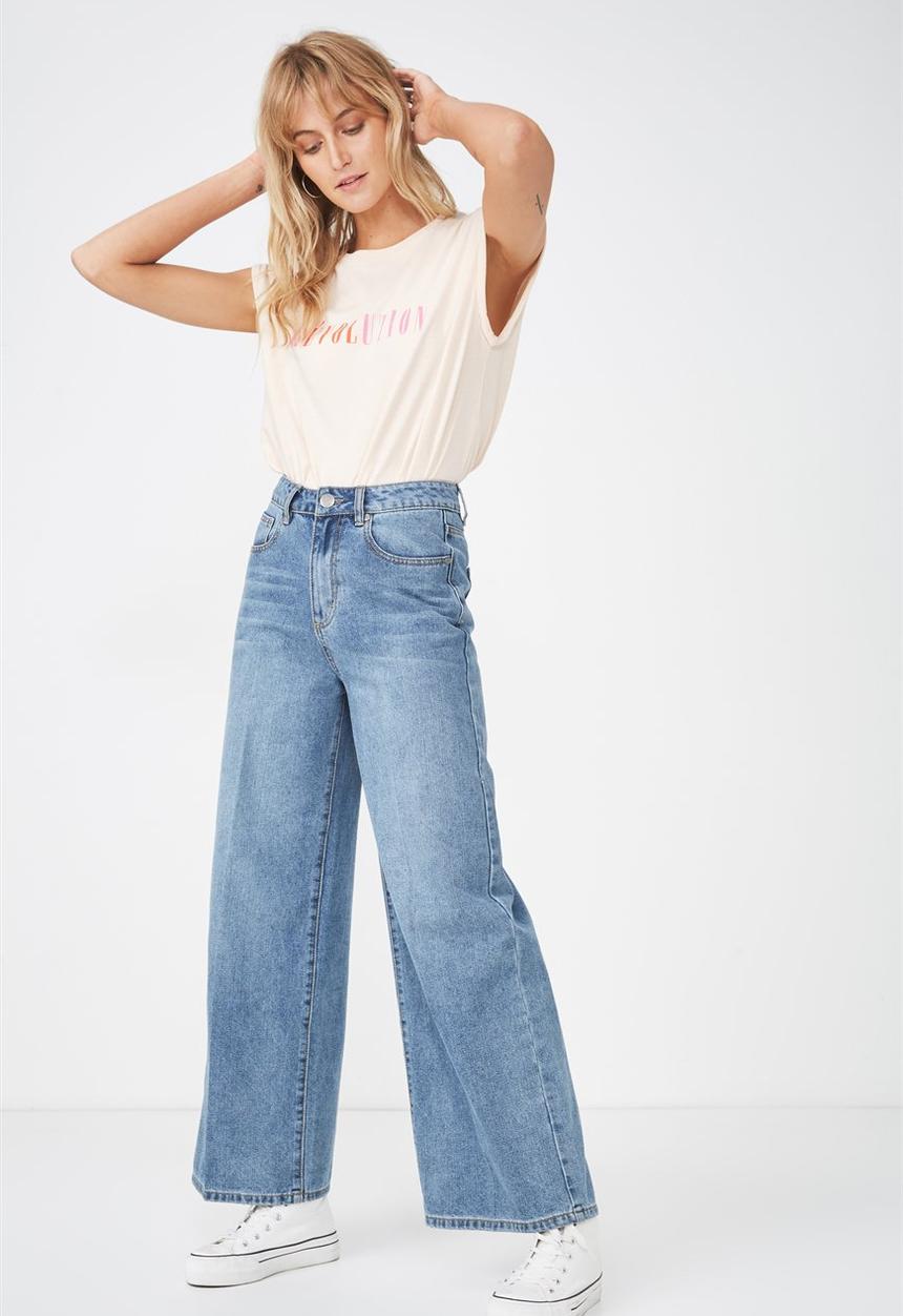 Cotton On - Tbar kelly drop shoulder - pink 