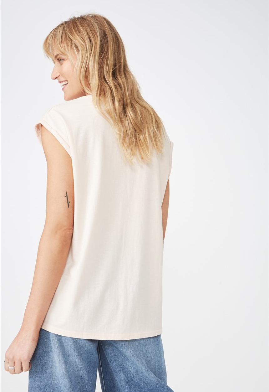 Cotton On - Tbar kelly drop shoulder - pink 