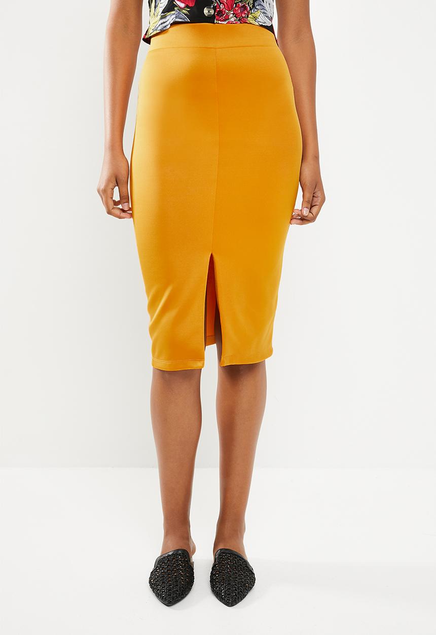 Superbalist - Midi bodycon skirt - yellow
