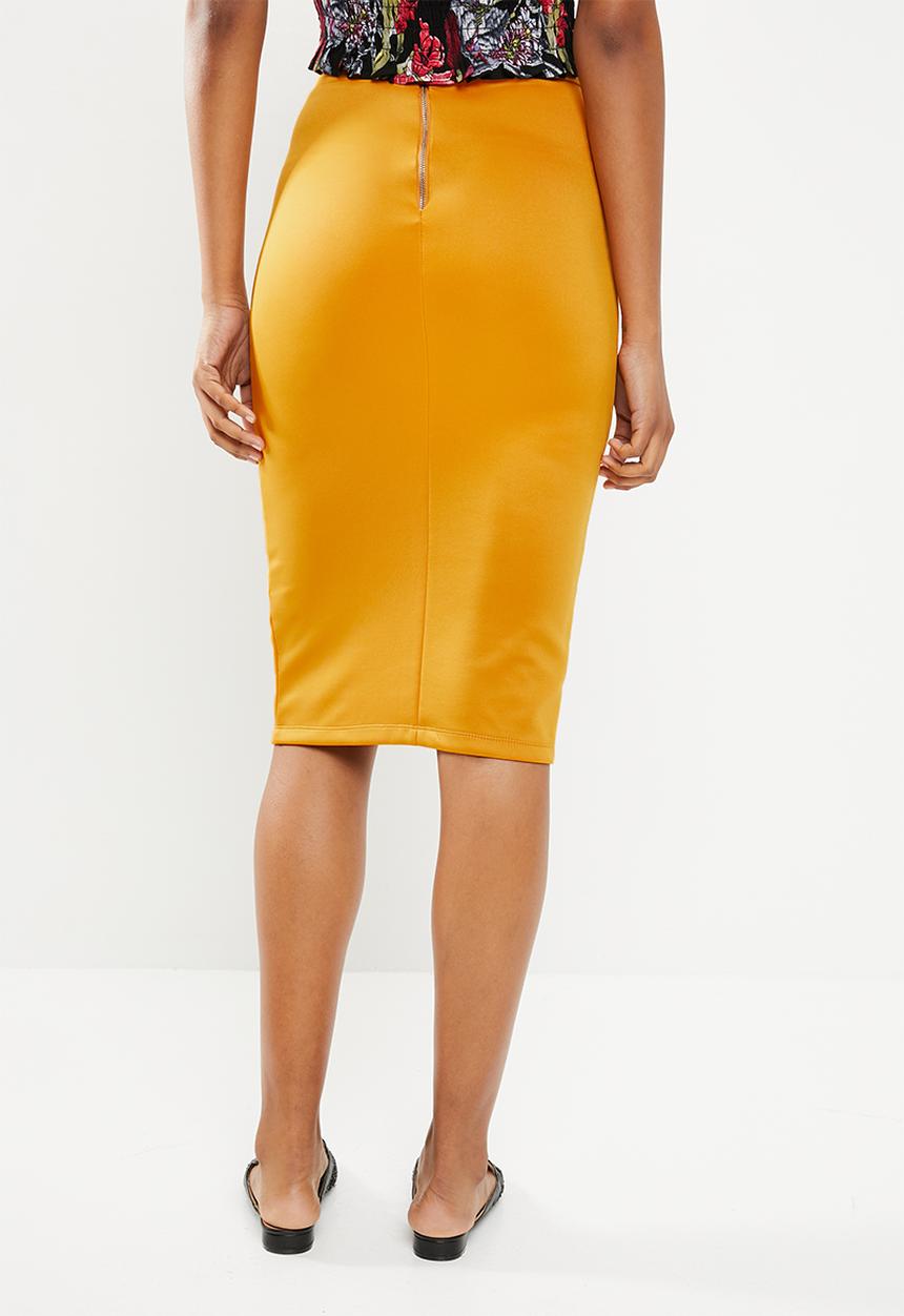 Superbalist - Midi bodycon skirt - yellow