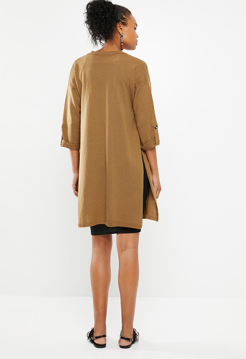 Superbalist - Slit side cardigan - brown