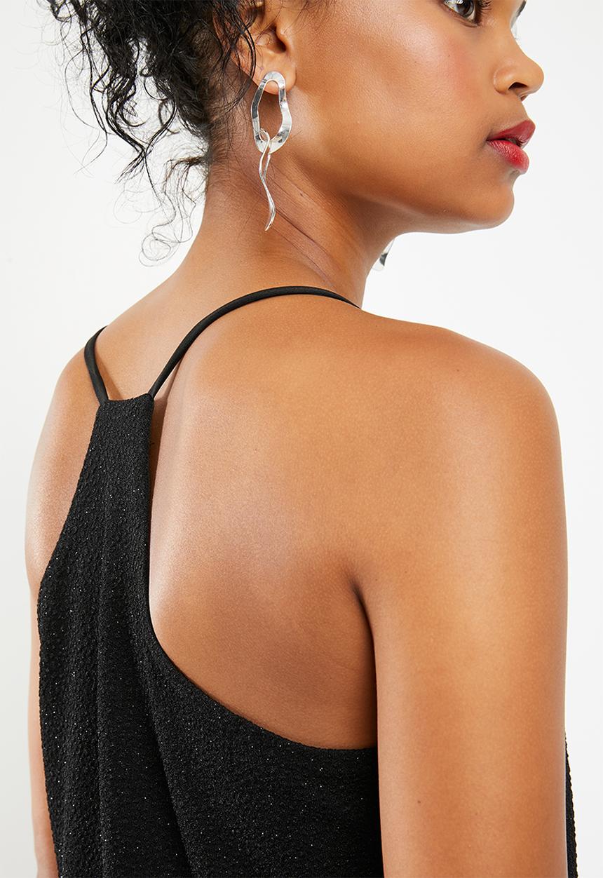 Jacqueline de Yong - Jenn sleevless glitter top - black