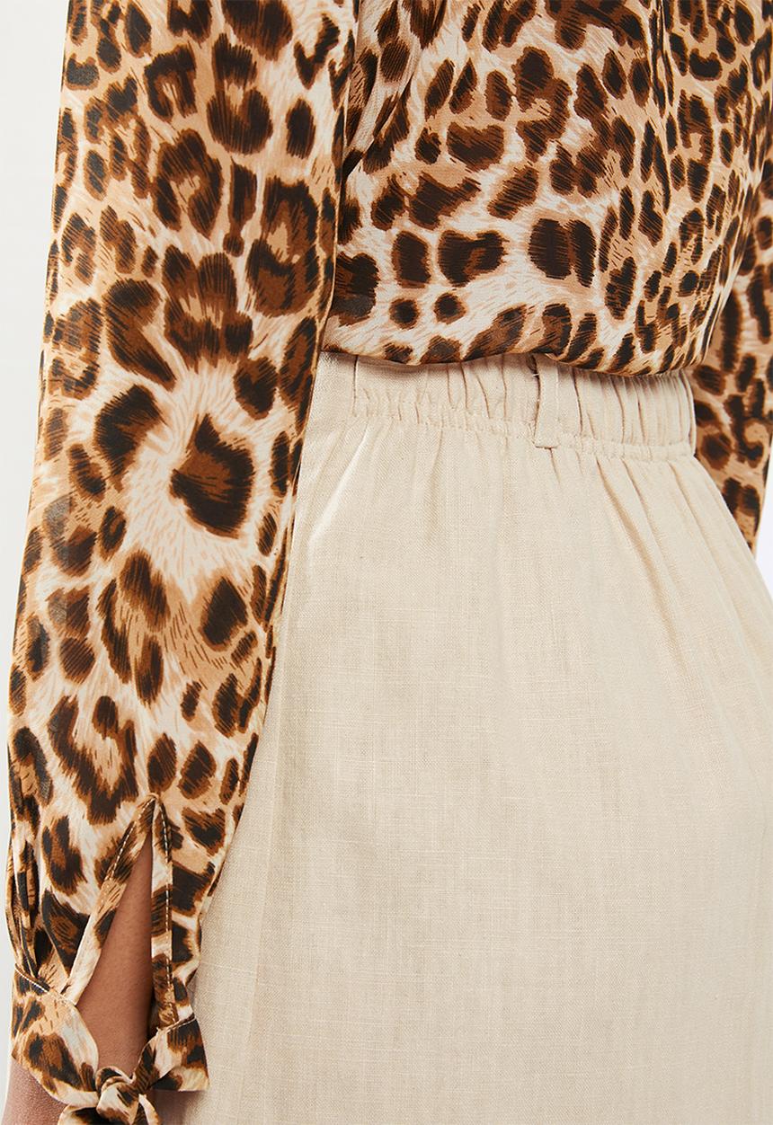Superbalist - Button through mini skirt - neutral