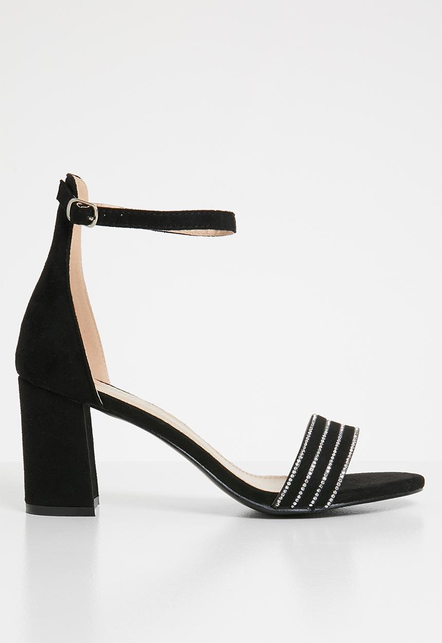 Miss Black - Shylie ankle strap heels - black