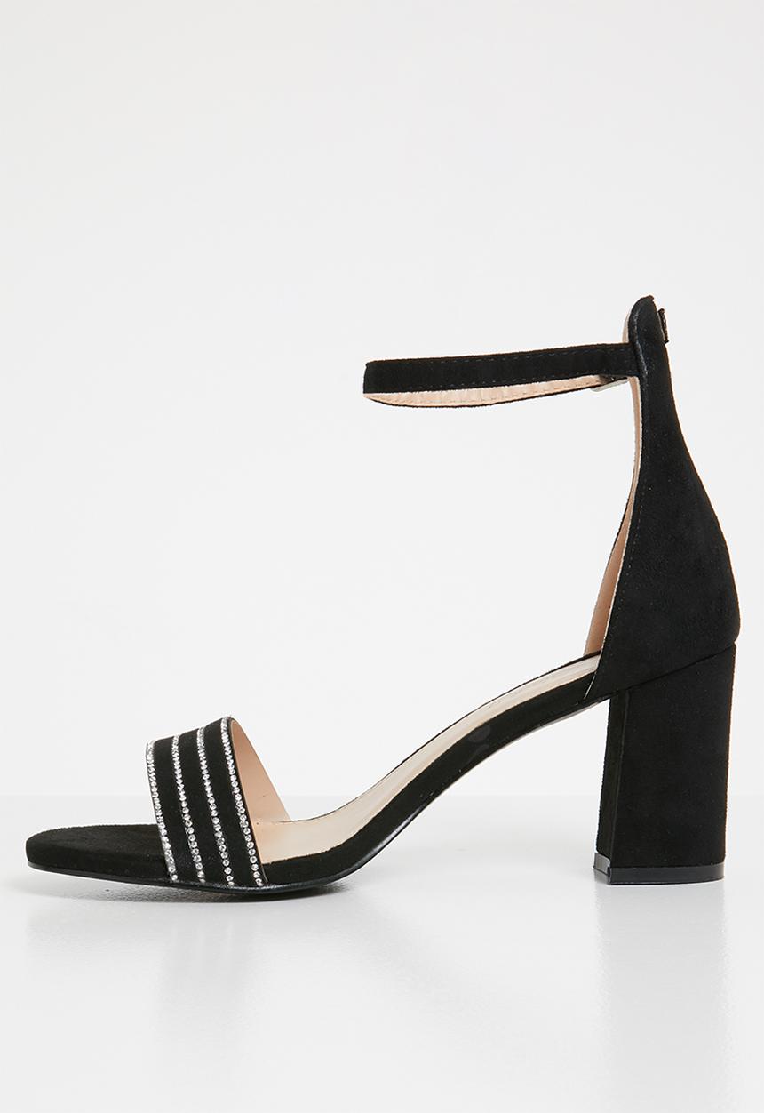Miss Black - Shylie ankle strap heels - black