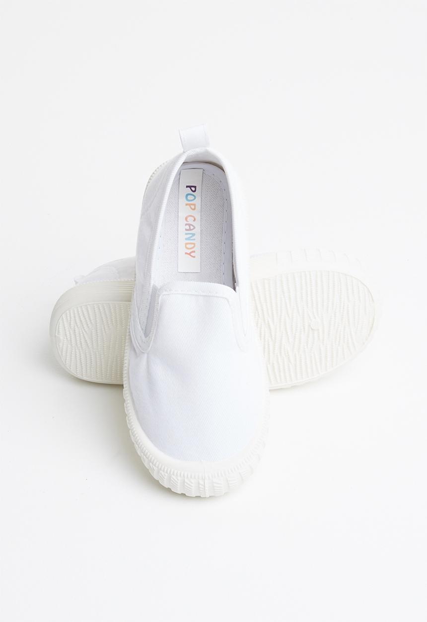 Pop Candy - Canvas slip on - white