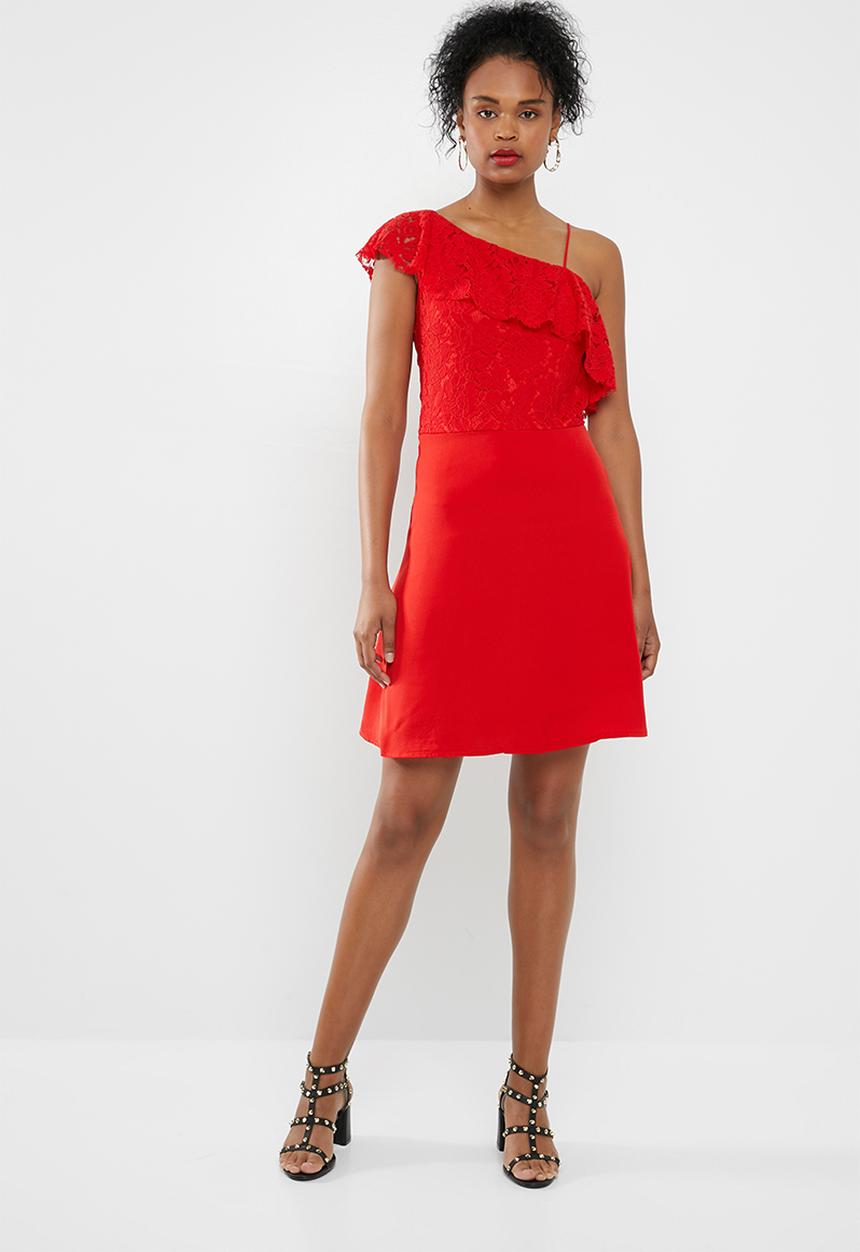 ONLY - Dory lace dress - red