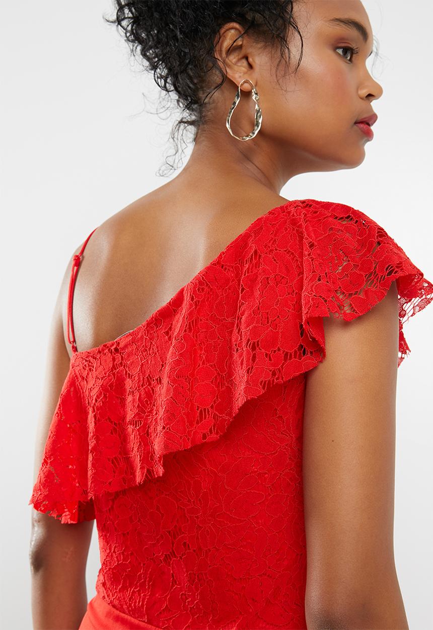 ONLY - Dory lace dress - red