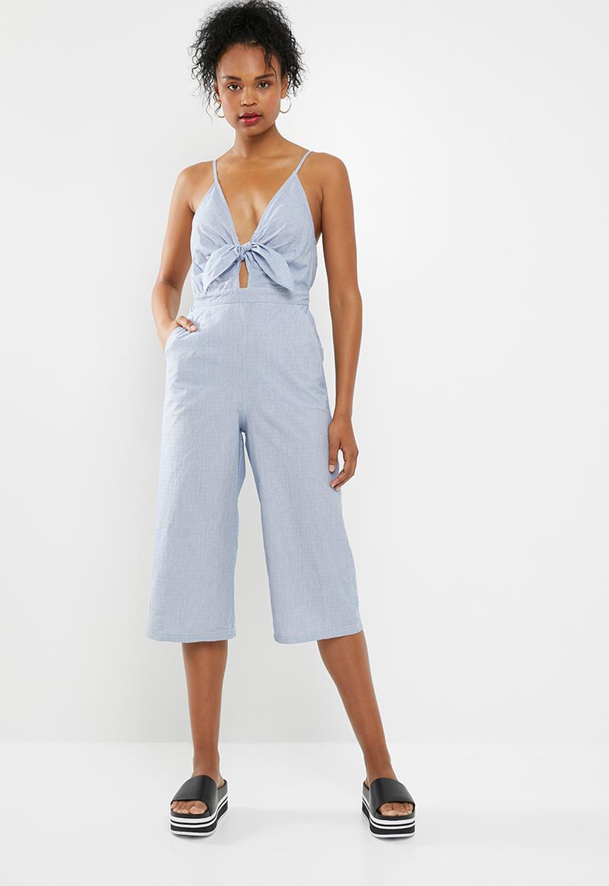 ONLY - Juliet frill jumpsuit - blue