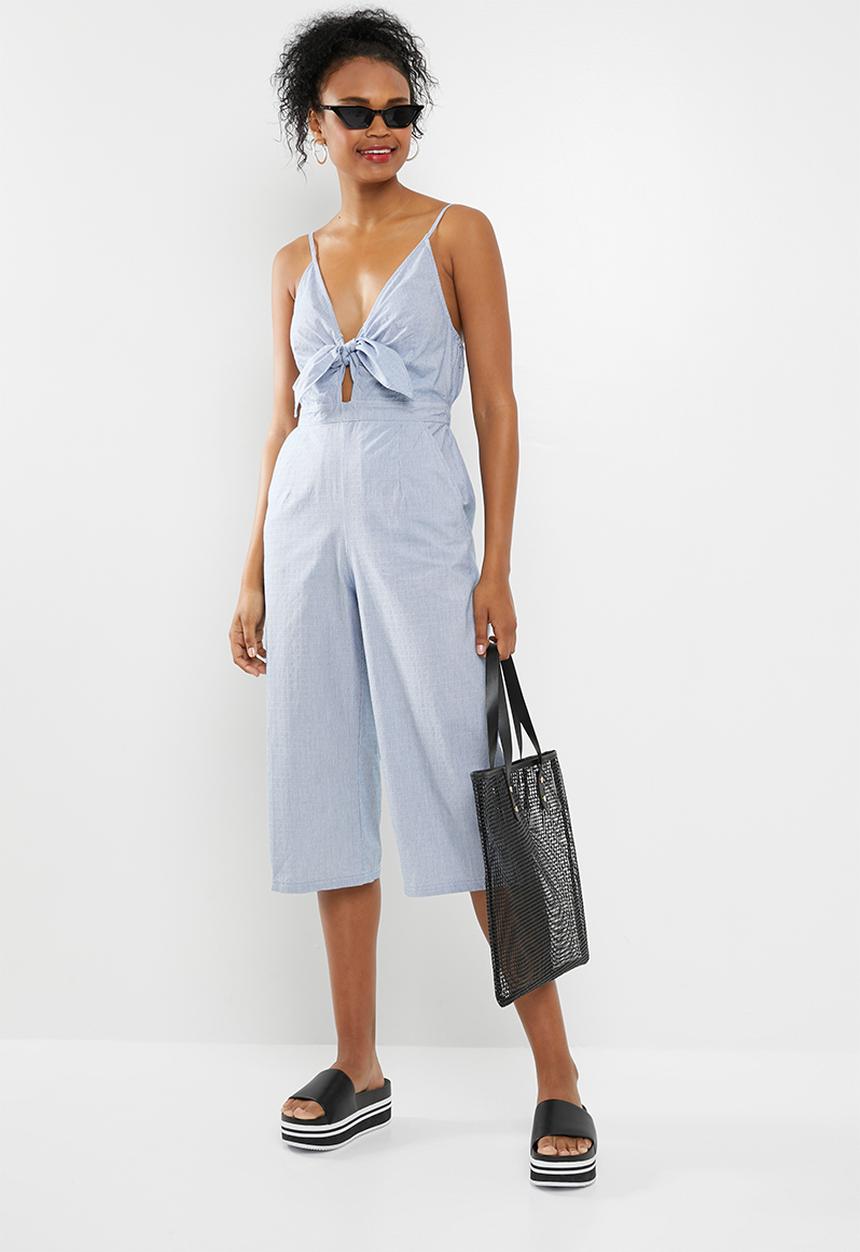 ONLY - Juliet frill jumpsuit - blue