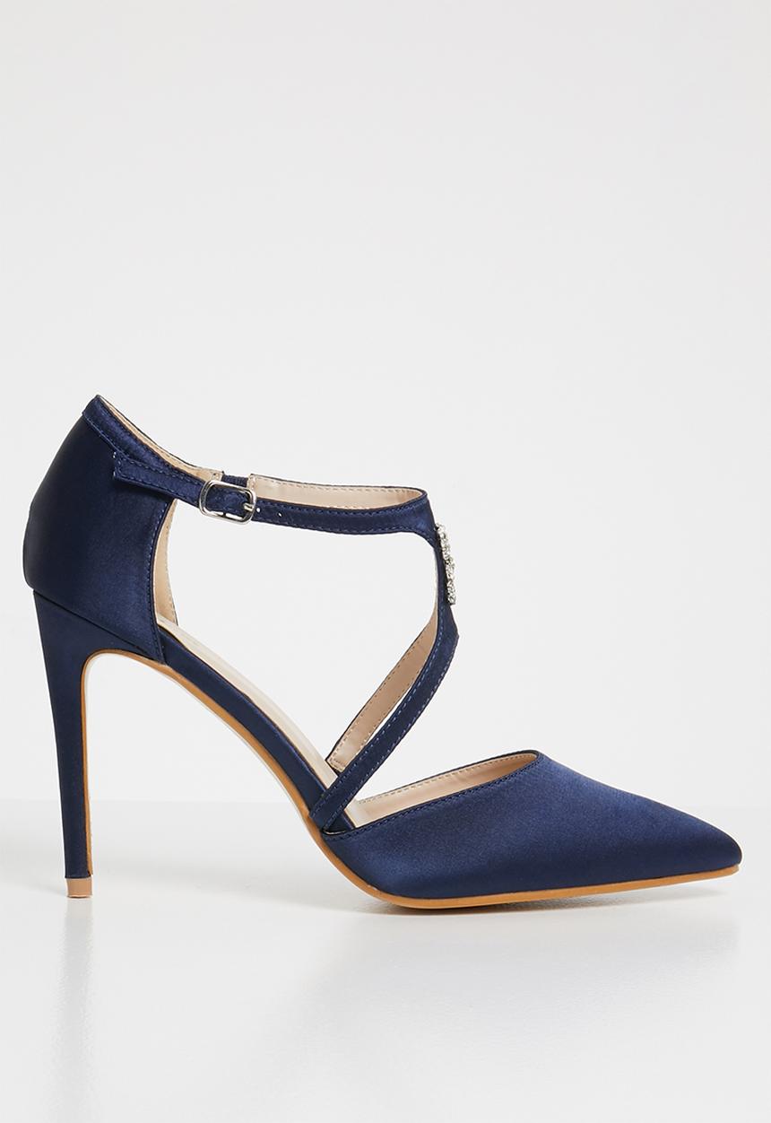 Plum - Embellished cut-out courts - navy