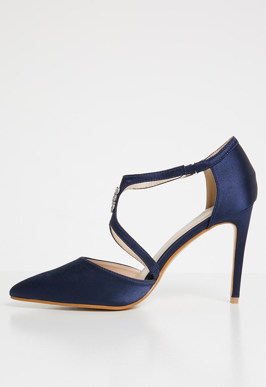 Plum - Embellished cut-out courts - navy