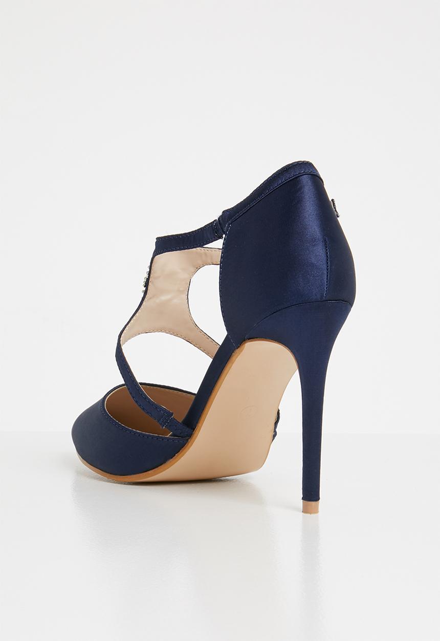 Plum - Embellished cut-out courts - navy