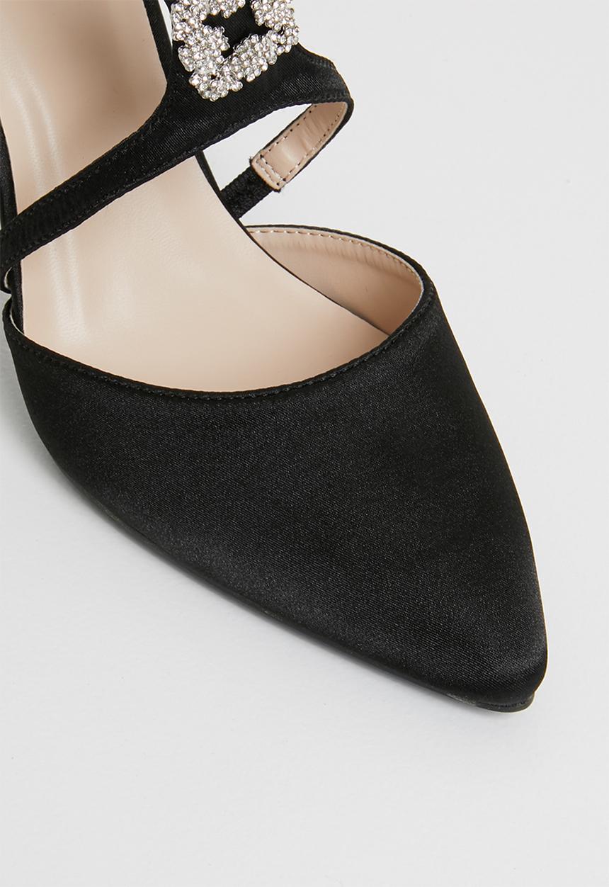 Plum - Embellished cut-out courts - black