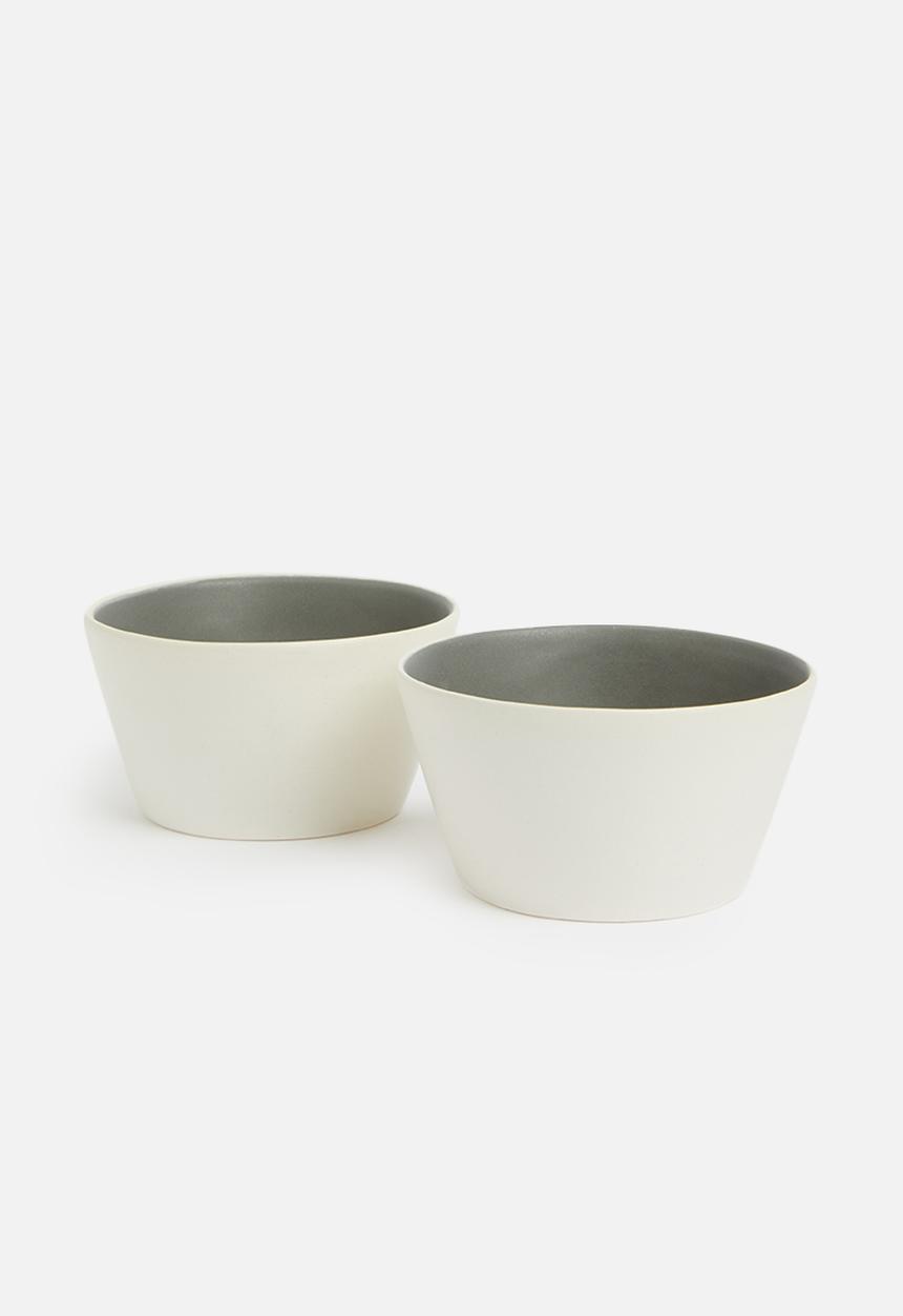 Urchin Art - Heath snack bowl set of 2 - matte charcoal