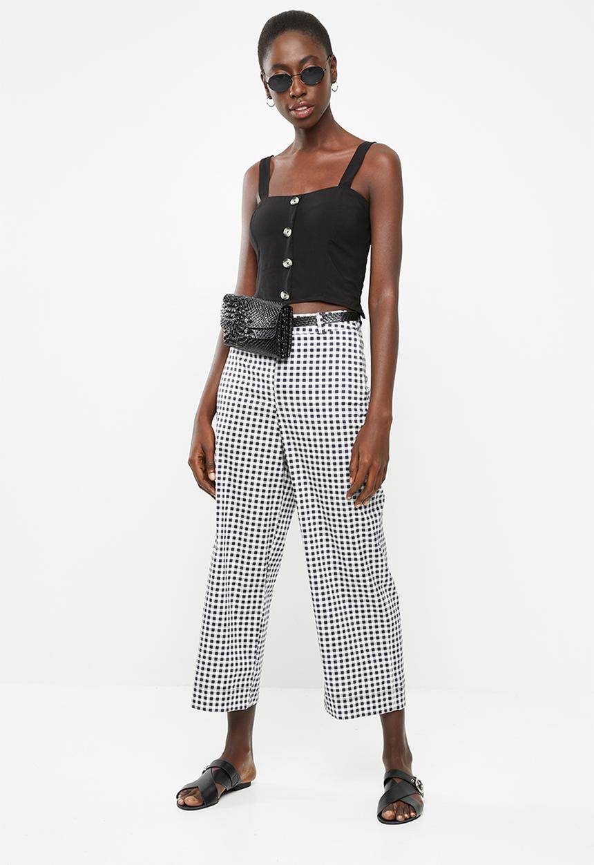 Superbalist - Button through cami top - black