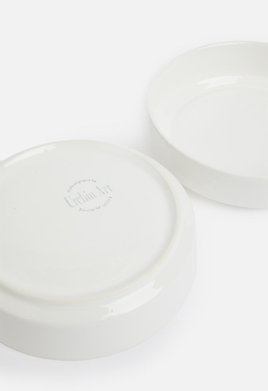 Urchin Art - Kiki tapas bowl set of 2 - white