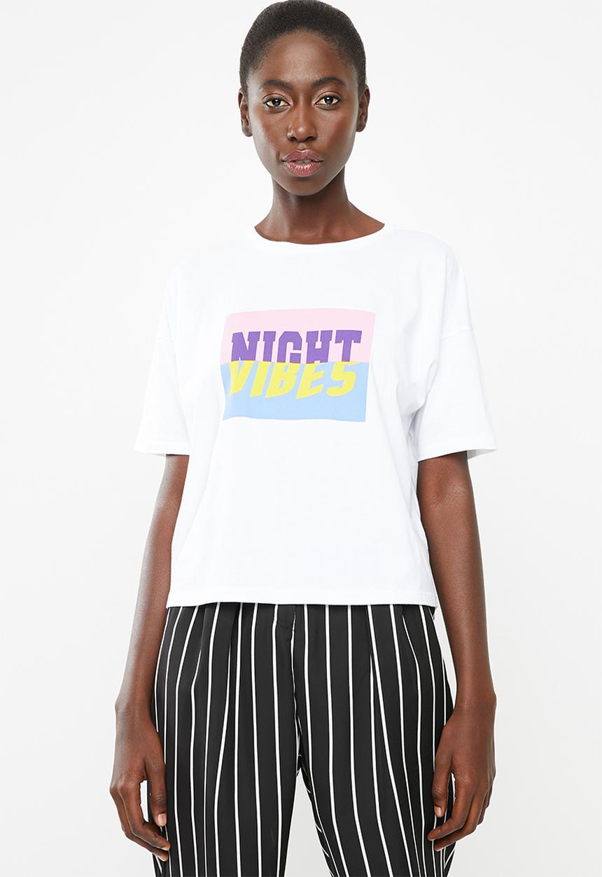 Superbalist - Night vibes tee - white
